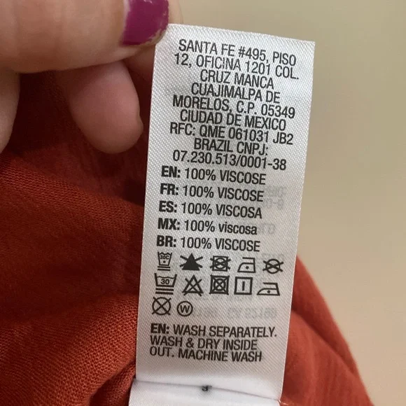 ROXY Small brick orange viscose halter tank - Picture 3 of 5